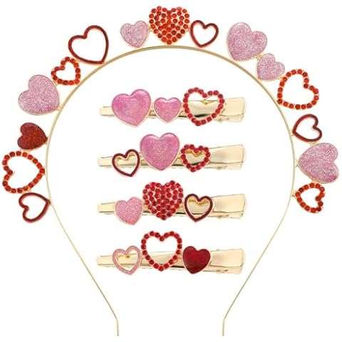 Valentine's Heart-Shaped Headband and Clips Cover