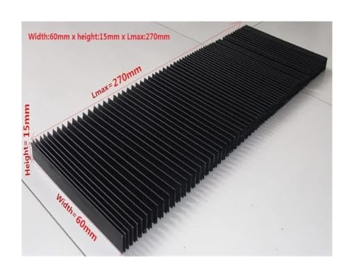 Fuelle protector tipo acordeón flexible de 60 cm para guías mecánicas 7