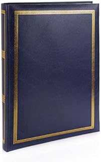 Kenro Sonata Series Navy Blue Faux Leather Photo Album with 50 Self Adhesive Pages Fits 200 Photos 6x4 inch/10x15cm - NR101UE