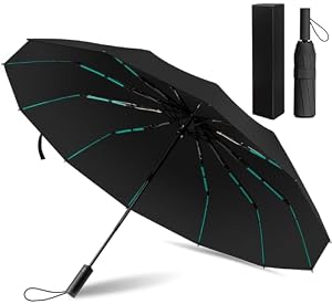 JITIFAZH – JITIFAZH Regenschirm 12 Rippen 3+2 Fiberglas, Automatik Auf-