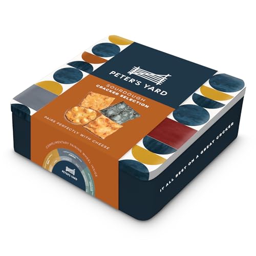 Peter's Yard Sourdough Crackers Selection Tin, Great with Chutney and Cheese, High Fibre, Natural Ingredients, Low Sugar, Contains 4 x Cracker Sleeves. - Image 2