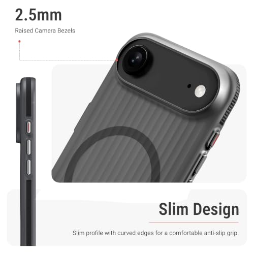 Image of DailyObjects PC Beam 2.0 Magnetic Protective Case Cover Compatible with iPhone Air |Magsafe|Camera & Body Protection|Anti Shock,Scratch Resistant|Precise Cutouts Modern Design|Wireless Charging-Black