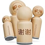 Xiexie Chinese Characters Thank You Rubber Stamp for Stamping Crafting Planners - 1/2 Inch Mini