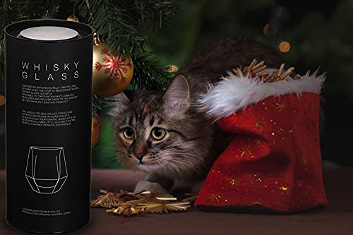 Whiskey Glasses Set Of 2, Premium Hand Blown Lead-Free Double Wall Bar Glass With Elegant Box For Drinking Scotch Cocktail Bourbon, Great Tumblers Gift For Father's Day, Dad's Birthday Or Wine Lovers #TOP5