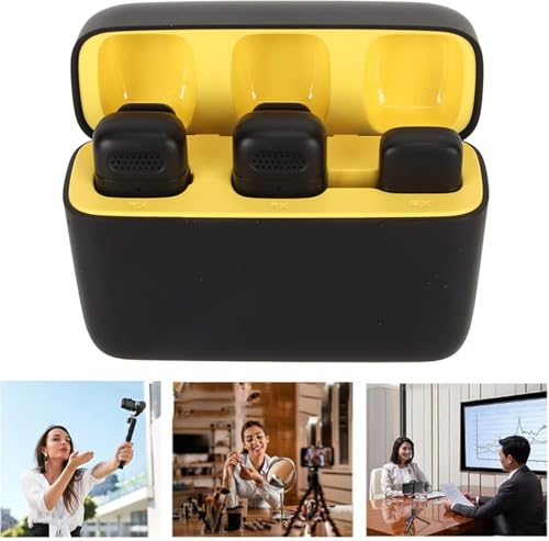 Image of coku CK06 Wireless Mic for YouTube, Lavalier Microphone for All Smartphones, Dual Wireless Mics for Video Recording, Noise Cancelling Mic for Singing, Vlog, Podcast