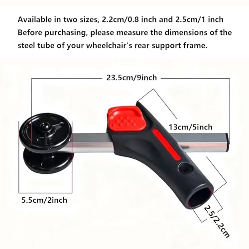 LDIW Kippschutz für Rollstuhl, Heckkipper Gerät, 8 Gänge höhenverstellbar, Aluminium Legierung Material, Anti Kipp-Räder Hinten für Manuelle und Elektrische Rollstühle,22mm