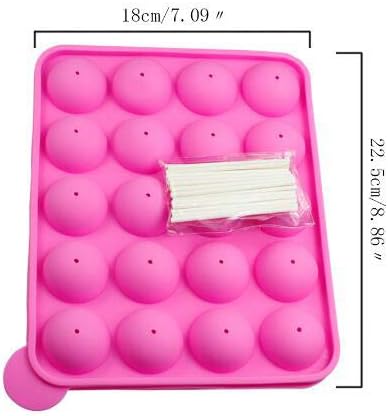 Miniatura 6 de Bandeja de silicona de 20 agujeros, molde de palillo para tartas, piruletas, fiestas, cupcakes, molde para hornear, bandeja de hielo, molde para