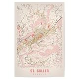 artboxONE Poster 45x30 cm Städte Wandbild Stadt St. Gallen 
