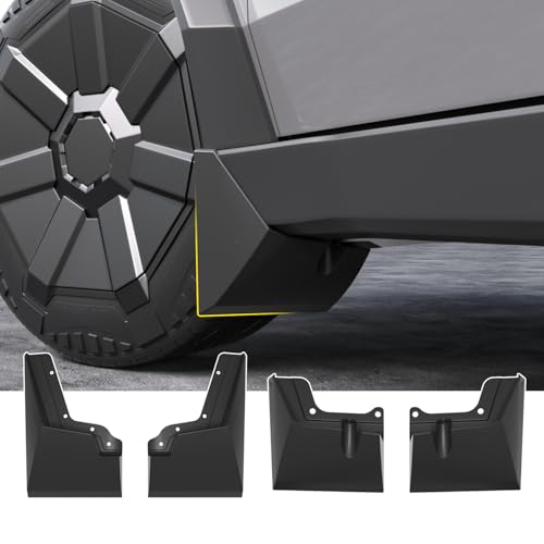Image of powoq Mud Flaps Compatible with 2023 2024 2025 Tesla Cybertruck Splash Guards 4PCS Mudguard Replacement for 2023 2024 2025 Tesla Cybertruck Accessories
