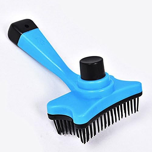 Pet Grooming Brush - Multi-Function Plastic Brush，Faded Hair, Massage Manual Stripper,Brush for Small Dogs and Cats, with Short to Long Hair (Blue)