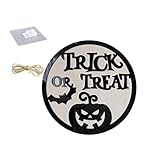 Perchas de puerta para decoración de Halloween con texto en inglés ''I Smell Kids Door Sign Halloween Welcome Door Door Halloween Wreath Farmhouse Halloween Decoración antigua de Navidad para el hogar