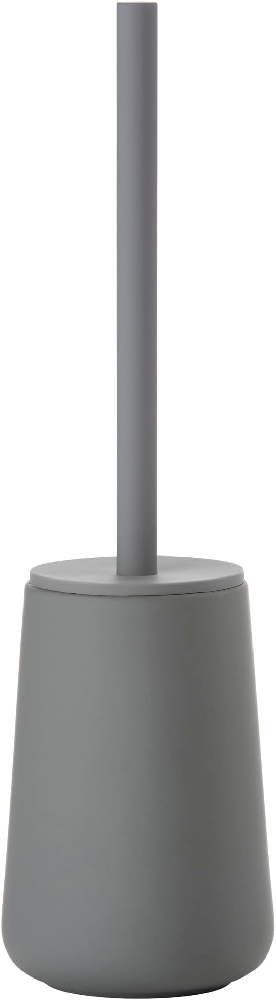 Nova One Ceramic Toilet Brush with Brush Holder, Soft Touch Coating, Diameter 10.3 cm, Height 37 cm, Grey
