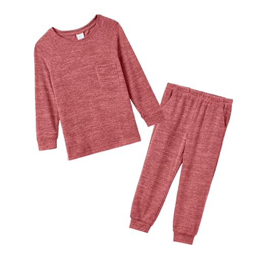 IFFEI Family Matching Pajamas Sets 2 Piece Lounge Set Long Sleeve Soft Loungewear Sleepwear Joggers with Pockets4