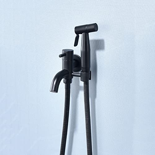 Douchette bidet WC noire pour toilette intime fraîche et nettoyage rapide de la salle de bain