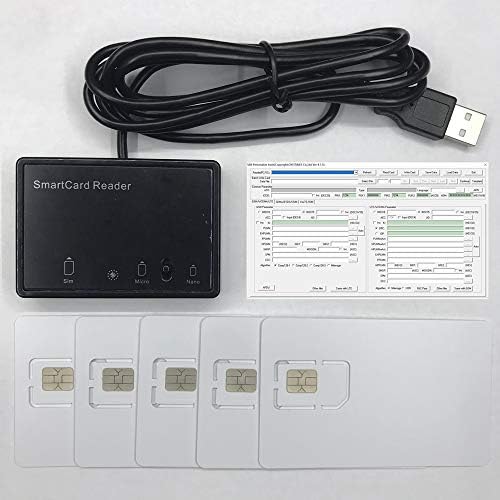 LTE WCDMA ICCID SIM USIM 4G Card Reader Writer Programmer + 5pcs Blank Programable 4G LTE USIM Cards + SIM Personalize Tools
