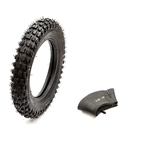 Image of Mini Moto Dirtbike 80/100-10 Tyre 3.00-10 300-10 10" 10 Inch InnerTube Wheel CRX