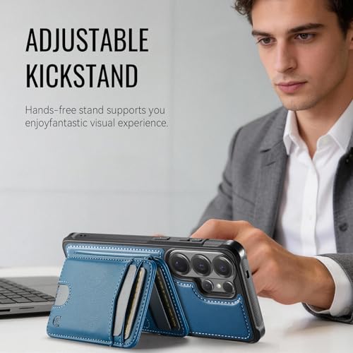 Usroom for Samsung Galaxy S26 Ultra Case Wallet Compatible with Magsafe, RFID Blocking Magnetic Card Holder 2 in 1 Detachable Kickstand Shockproof Phone Case for Galaxy S26 Ultra 6.9" Blue by Usroom - Image 5