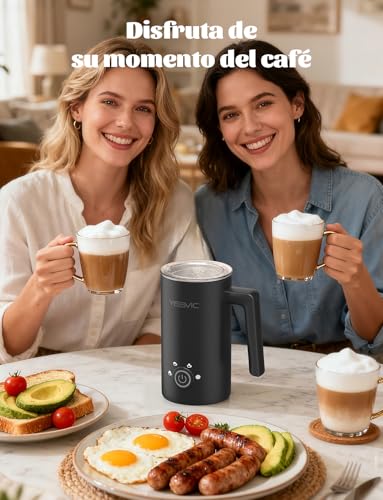 Miniatura 9 de Yissvic Espumador De Leche 4 En 1 500w Espumador Leche Electrico Con Revestimiento Antiadherente Milk Frother Calentador De Leche Caliente Y Fría Fácil De Usar Y Limpiar Para Café Latte Y Capuchino