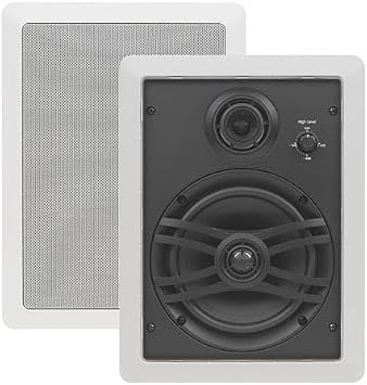Yamaha NS-IW470 3-Way In-Wall Speaker For Custom Install White, Pair, 6"