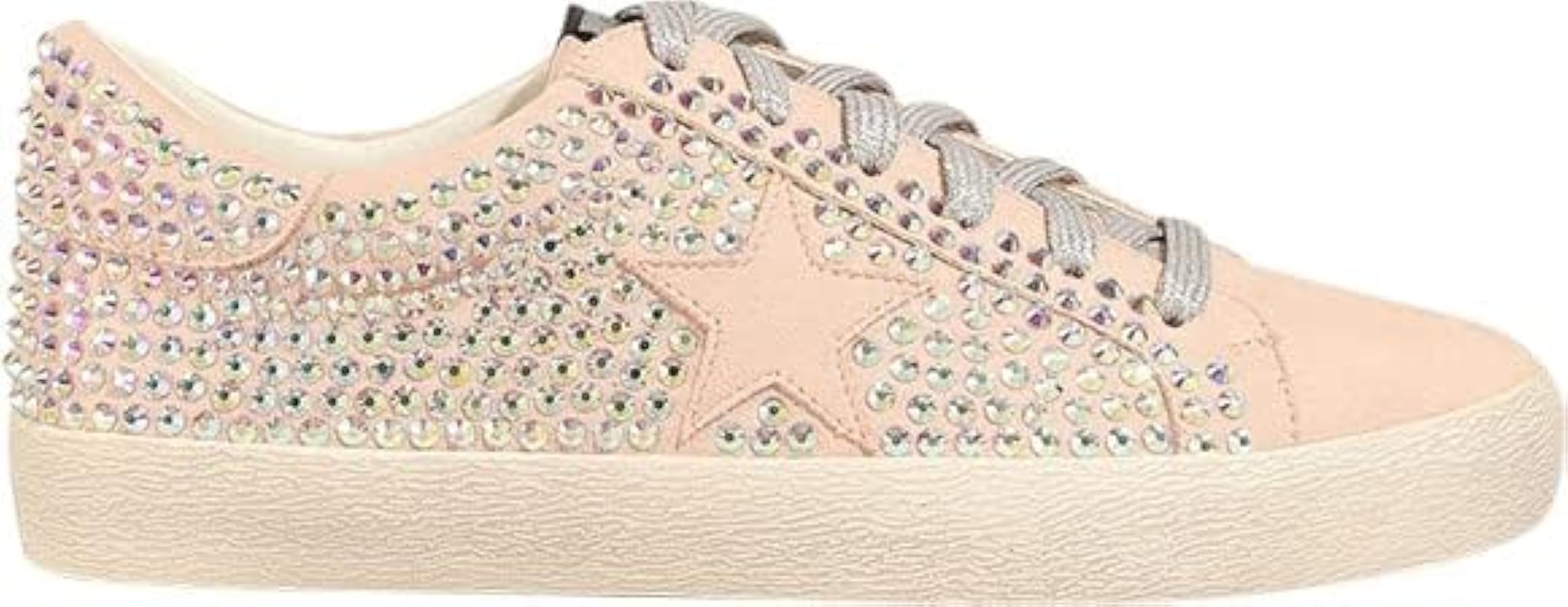 Amazon.com | Mi.iM Joann Rubber Sole Lace-up Rhinestone Suede Star