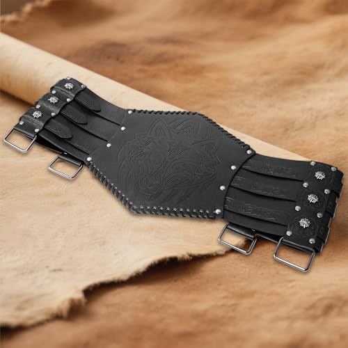 Mens Medieval Viking Leather Armor Renassance Belt Embossed Knight Corset Belt for LARP Christmas Gifts Costume3