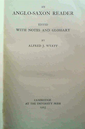 Anglo-Saxon Reader 0521068819 Book Cover