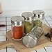sylbx Tarros de Especias, 6pcs Cristal Especias Latas, Herméticos Tarro Cristal, Botes...