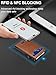 Wallet for Men RFID Wallet with 2 ID Windows & Money Clip, Slim Pop Up Card Holder for 10-12 Cards, Bifold Minimalist Smart Wallet for Front Pocket, Compact Metal Credit Card Holder, Gifts for Men