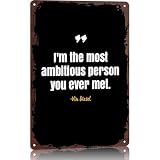 Vin Diesel Quotes - Funny Metal Sign 8x12 Inch, Inspirational Quote Style Aluminum Wall Decor for Office, Home, Bedroom, Living Room, Study Room