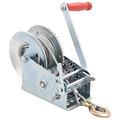 vidaXL Cabestrante Manual con Capacidad Carga Herramientas para Taller Manipulación Materiales Industriales Grandes Pesados Izado Subida Obras 1360kg