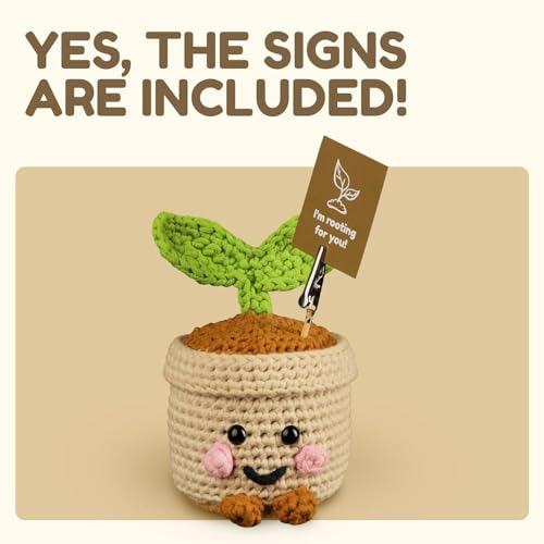 JOYBERRI Crochet Kit for Beginners - Beginner Crochet Kit for Adults and Kids - Learn to Make Amigurumi Animals with Step by Step Videos - All Materials Included (Daisy The Plant)