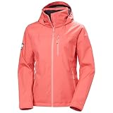 Helly Hansen Chaqueta con capucha W Crew 2.0 para mujer, color rosa atardecer, talla M