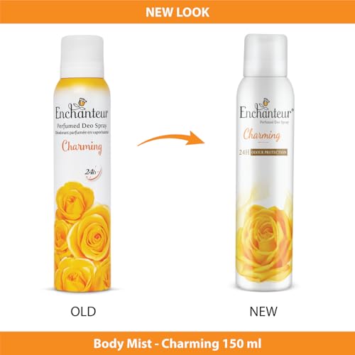 Enchanteur Perfumed Deo Spray for Women with 24-Hours Odour Protection & Long-Lasting Floral French Fragrance| Romantic, Charming, & Alluring Deodorant Body Spray Assorted Pack| 150ml Each