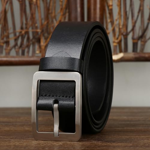 Genuine Full-grain Cowhide Leather Dress Belt For Men,1.5" Waist Strap For Jean With Hypoallergenic Square Buckle3