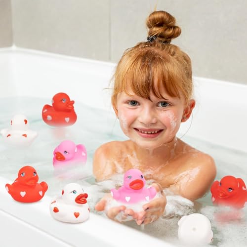 24 peças de mini patos de borracha, lembrancinhas de festa do dia dos namorados, pequeno, 6 cm, sort