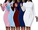 MsavigVice Church Dresses for Women Sexy Pencil Business Work Midi Dress Slim Fit Bodycon Dresses with Belt