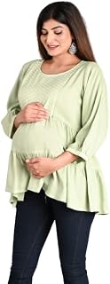 MIRJAI Women's Maternity Feeding Top with Zip for Easy Nursing, Latest Stylish Feeding Tops,Maternity Short Kurti for Mothers Price In India