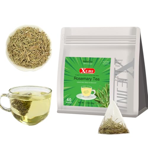 XIEJINJI Rosemary Tea, 40 Tea Bags – Pure Natural Rosemary Leaves...