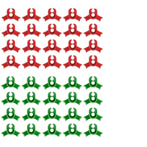 Whychstore Lot de 60 clips de culture courbés à 90° pour façonner des branches de tige, outils de jardin en polypropylène rouge et vert pour tomate, fleur de vigne