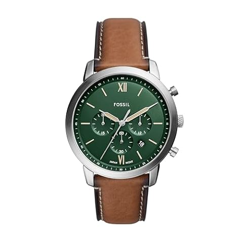 Fossil Neutra Green Dial Leather Watch FS5963