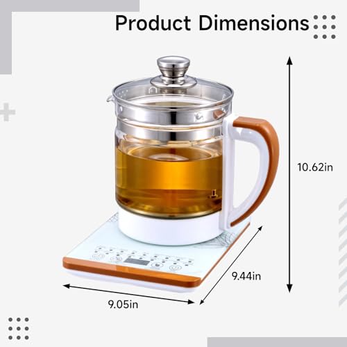 Tetera eléctrica de vidrio 2L con infusor y control táctil miniatura 2