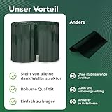 Novatool Beetumrandung 20 cm hoch I 9 Meter I Grün I Beeteinfassung Gießrand Begrenzung Garten Rasenkante Kunststoff Beeteingrenzung Rasenbegrenzung Rasenumrandungen Beetumrandungen