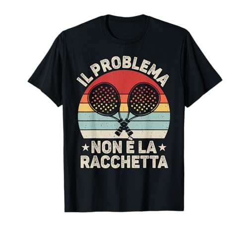 Stai cercando una maglia padel uomo divertente per padelista? Sta maglia il problema non è la racchetta con grafico racchetta e scritta simpatica spiritosa è la scelta migliore. Perfetta come maglia allenamento per giocatori di paddle padel tennis sport.