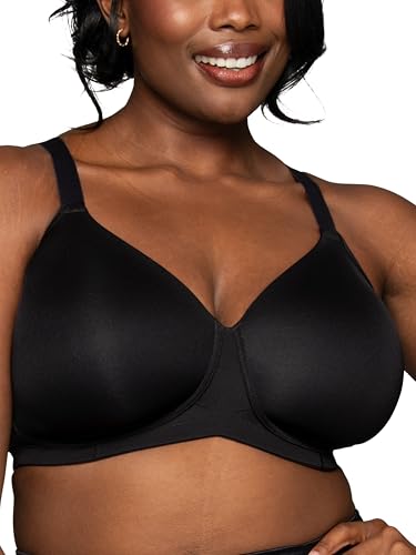 Beauty Back Full Figure Wirefree Extended Side and Back Smoother Bra 71267, Midnight Black, 36C