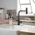 Black Kitchen Faucets with Water Filter and Pull Down Sprayer,Waterfall Kitchen Sink Faucet,Two Handle Sink Faucet with Pull Down Sprayer for 3 Function,Faucets Without Water Filtration Device
