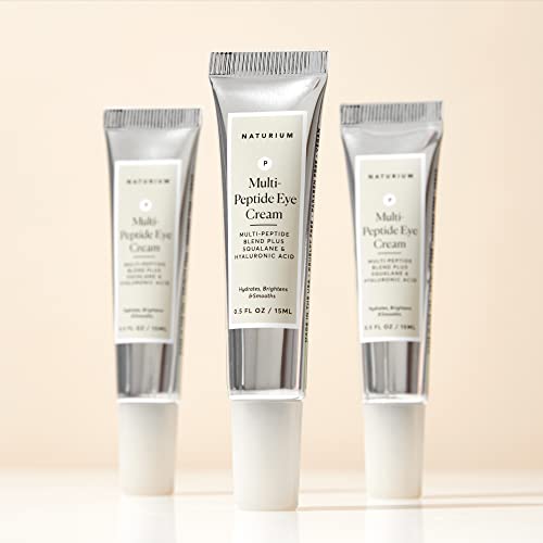 Naturium Multi-Peptide Eye Cream Plus Squalene & Hyaluronic Acid, Smoothing & Anti-Aging Skincare, 0.5 Oz #TOP6