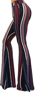 Vivicastle Womens USA Lightweight Boho Comfy Stretchy Bell Bottom Flare Pants