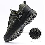 Queday Men's Waterproof Hiking Shoes Lightweight Anti Slip Outdoor Ankle Boots Breathable Hike Trekking Trails Shoe - Image 3
