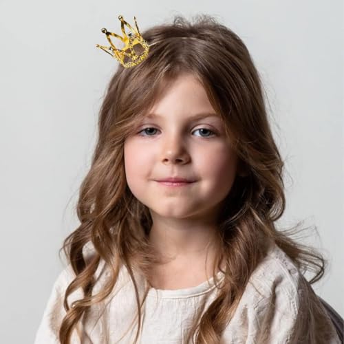 9 Pieces Crown Cake Topper Artificial Pearl Crystal Birthday Cake Topper Mini Tiara Cake Topper Crowns Vintage Tiny Queen Wedding Cake Crown Topper for Birthday Party Wedding Baby Shower