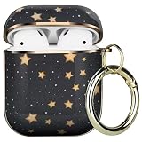 JCMY Protective Airpods Case Cover Compatible with Apple Airpods 2 & 1, Golden Frame Cute Patterns S